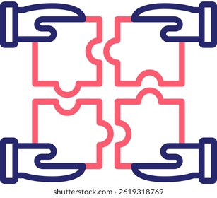 Collaborate Icon Color Vector Illustration