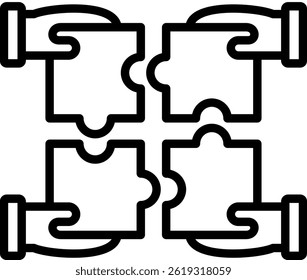 Collaborate Icon Line Vector Illustration