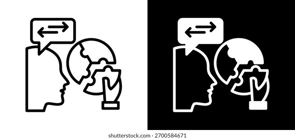 Colabora con la Ilustración vectorial de Icon whiteblack