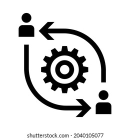 Collaborate interact communication join icon