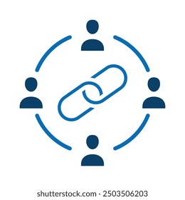 Link-Symbolzeile zusammenarbeiten, Vektorgrafik