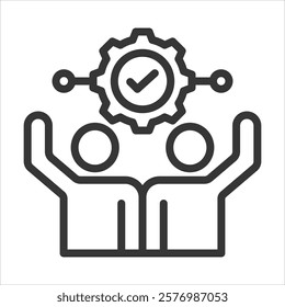 Collaborate Outline Icon Vector Illustration