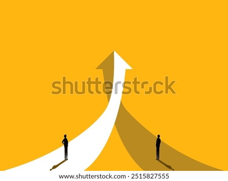 Collaborate. Two businessmen with the same goal