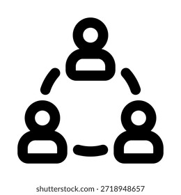Colaborando En Círculo Icono De Línea Moderna. Profesional de Vector mínimo que representa el grupo de discusión del trabajo en equipo y la interacción colectiva.
