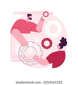 Collaboration abstract concept vector illustration. Business partnership, collaboration project, corporate website, menu tab, work together, available project, user experience abstract metaphor.