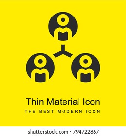 Collaboration bright yellow material minimal icon or logo design