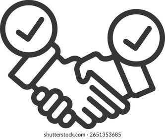 Collaboration Business, Vektorsymbol-Illustrationskonzept