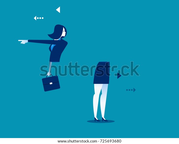 Collaboration. Businesswoman parts have to\
work together!. Concept business vector\
illustration.