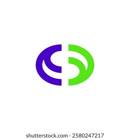 collaboration care connection alphabet s logo vector eps