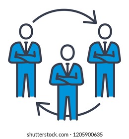 collaboration collaborative trendy icon on white background for web graphic