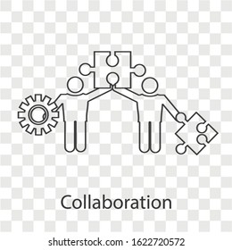 Collaboration concept. Creative idea design. Flat vector illustration for template, brochure, web page or presentation. 