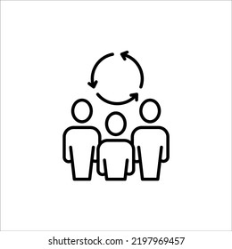 Collaboration concept line icon. Simple element illustration. Collaboration concept outline symbol design.