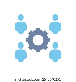 Icono de línea de concepto de colaboración. Ilustración de elemento simple. diseño de símbolo de esquema de concepto de colaboración.