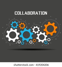 Collaboration Concept. Technical Of Gears