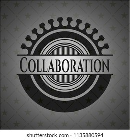Collaboration dark emblem. Retro