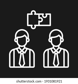 Collaboration, discussion, teamwork, strategy icon vector image. Can also be used for project management. Suitable for use on web apps, mobile apps and print media.