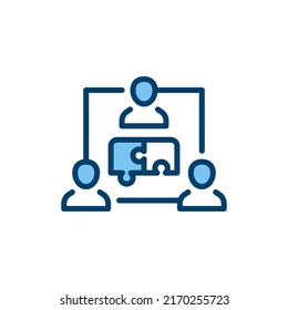 Collaboration filled line icon. linear style sign for mobile concept and web design. Outline vector icon. Symbol, logo illustration. Vector graphic