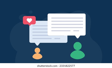 collaboration flat graphic design chat