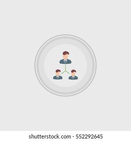 Collaboration flat icon illustration isolated vector sign symbol