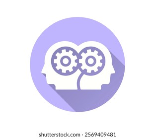Collaboration flat icon. Simple illustration with long shadow for graphic and web design.