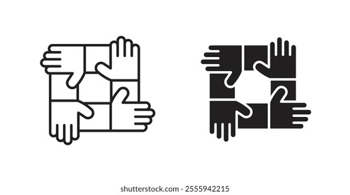 Collaboration flat simple vector symbols illustration.