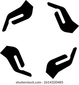 collaboration glyph icon illustration vector
