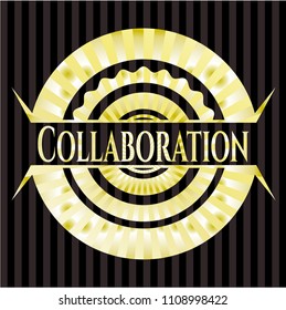 Collaboration gold emblem or badge