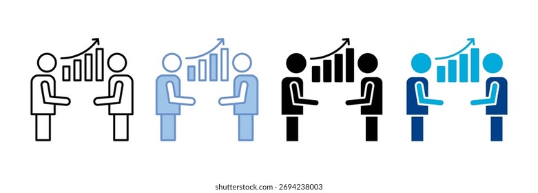 Collaboration Growth Icon Set Multiple Style Collection