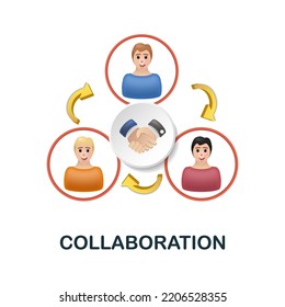 Collaboration icon. 3d illustration from company value collection. Creative Collaboration 3d icon for web design, templates, infographics and more