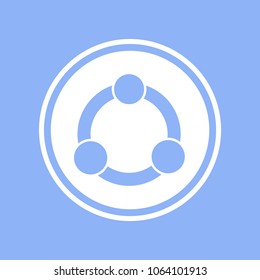 Collaboration icon blue. Vector illustration