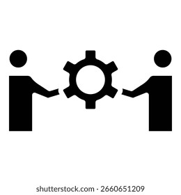Collaboration Icon Bold Style For Various Design Purposes