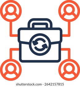Collaboration Icon Color Line Vector Illustration