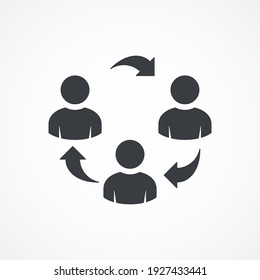 Collaboration icon. Connection, cooperation, friendship sign. 