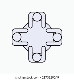 Collaboration Icon. Cooperation Symbol - Vector.