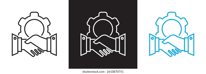 Collaboration icon.   Design for decoration, sticker, icon, kids etc. Vector illustration. isolated on white and black background. EPS 10