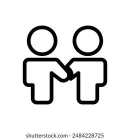 collaboration icon design in filled and outlined style