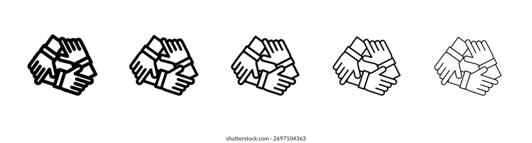 Diseño de íconos de colaboración, logotipo, App, interfaz de usuario. Ilustración vectorial, EPS