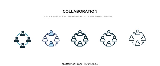 collaboration icon in different style vector illustration. two color and black collaboration vector icons designed in filled, outline, line and stroke style can be used for web, mobile, ui
