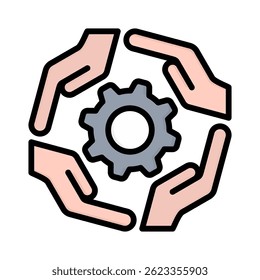 Collaboration Icon Element for Design