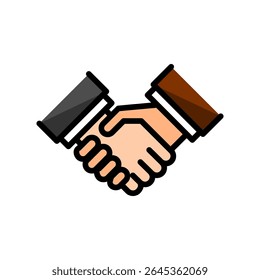 Ícone de colaboração Linha preenchida Design Estilo Liderança Ilustração de vetor