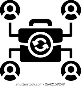Collaboration Icon Glyph Vector Illustration