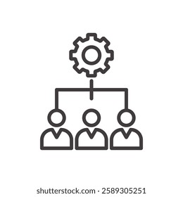 collaboration icon isolated stroke in black color