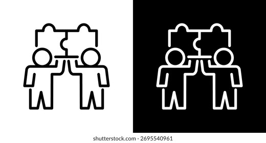 Collaboration Icon Line Styles Vector Illustration