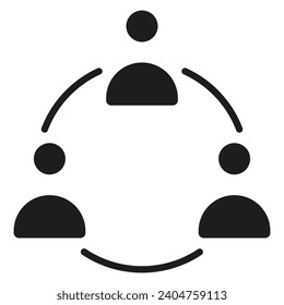 Collaboration icon line vector illustration