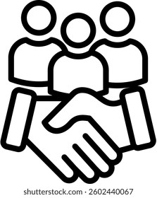 Collaboration Icon Line Vector Illustration