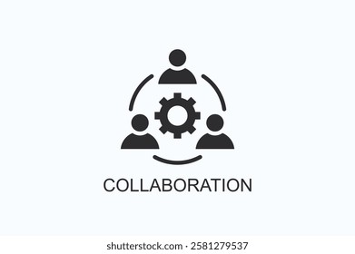Collaboration Icon Or Logo Isolated Illustration