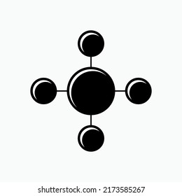 Collaboration Icon. Molecule. Cooperation Symbol - Vector.