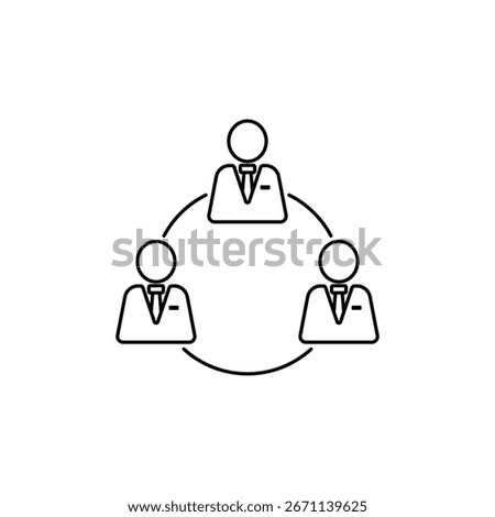 collaboration icon outline editable stroke line drawing eps.