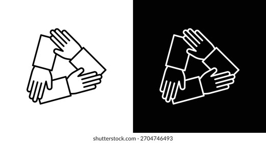 Collaboration icon pixel perfect. Outline symbol. Simple linear drawing.
