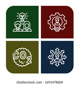 collaboration icon set. Collection of Team, Leader, Co icons
